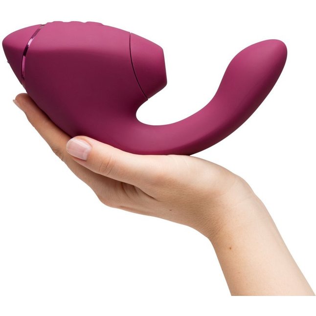 Малиновый двойной стимулятор Womanizer Next Duo. Фотография 4.