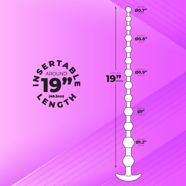 Черная анальная цепочка Ribbed Silicone Anal Beads - 48,3 см. Фотография 4.