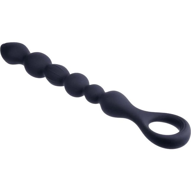 Черная анальная цепочка Beads Hunter - 25,4 см. Фотография 2.