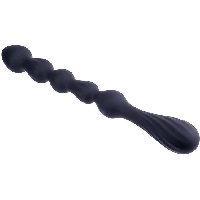 Черная анальная цепочка Hunter Beads - 26,7 см. Фотография 2.