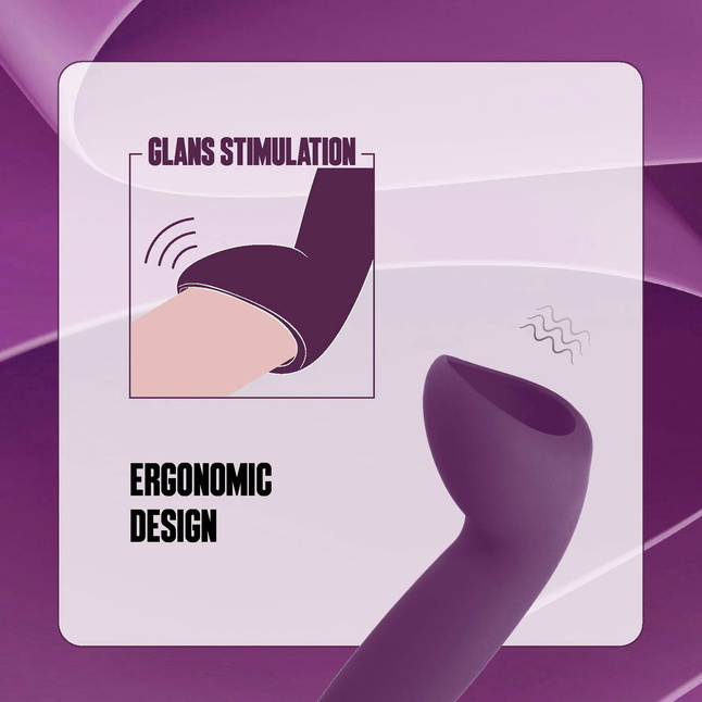 Фиолетовый стимулятор для головки полового члена Glans Stimulator. Фотография 5.