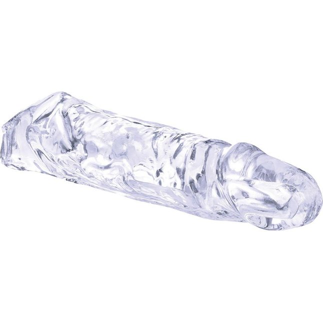 Прозрачная насадка-удлинитель Length Enhancer With Bullet с подхватом - 22,3 см. Фотография 2.
