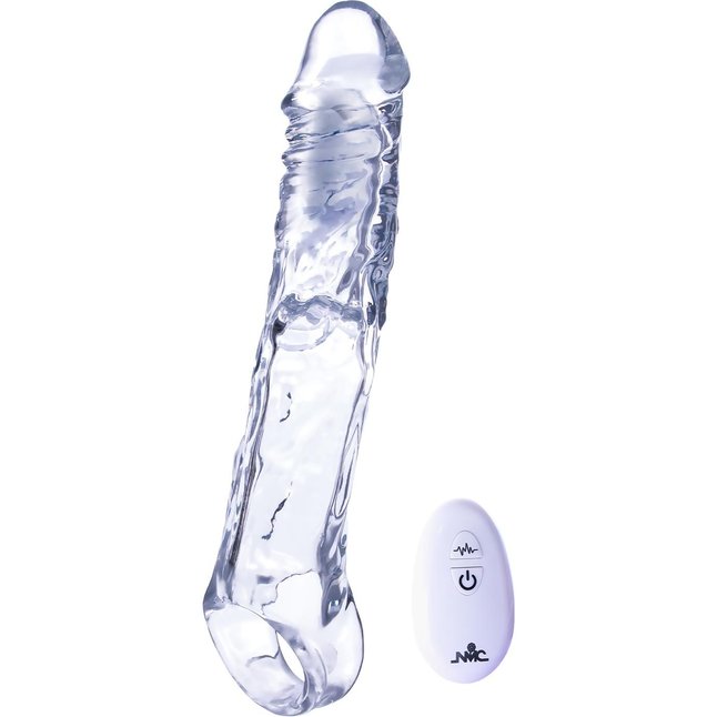 Прозрачная насадка-удлинитель Length Enhancer With Bullet с подхватом - 22,3 см