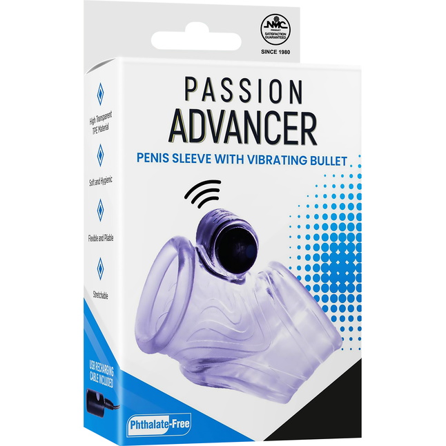 Прозрачная насадка на член Passion Advancer. Фотография 2.