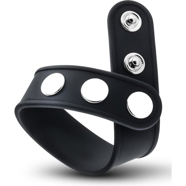 Черное эрекционное кольцо на кнопках - Performance. Фотография 2.