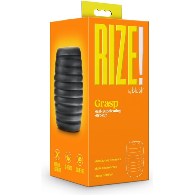 Черный мастурбатор Grasp - Rize!. Фотография 4.