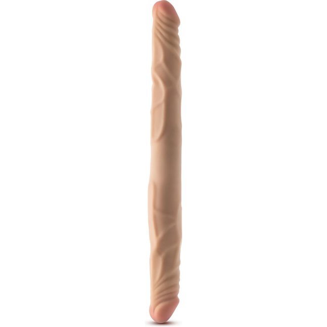 Телесный двусторонний фаллоимитатор 14 Inch Double Dong - 35,6 см - Dr. Skin Plus. Фотография 3.