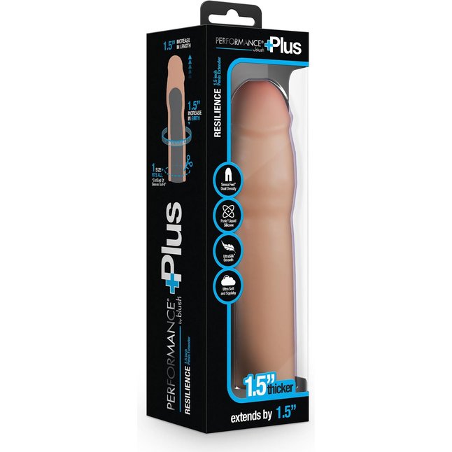 Телесная насадка-удлинитель Resilience - 17,7 см - Performance Plus. Фотография 5.