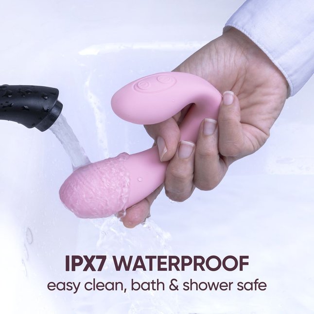 Розовый вибратор Selove DuoFlex. Фотография 3.