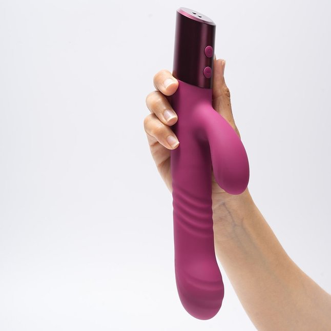 Фиолетовый вибратор Selove Thrusty - 24,4 см. Фотография 3.
