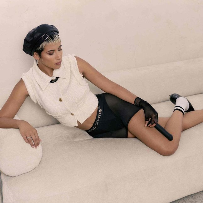 Трусики-шорты для фиксации насадок Strap-on-me Harness Lingerie Halo - size S. Фотография 7.