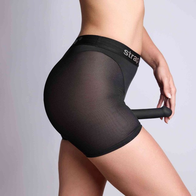 Трусики-шорты для фиксации насадок Strap-on-me Harness Lingerie Halo - size L. Фотография 3.