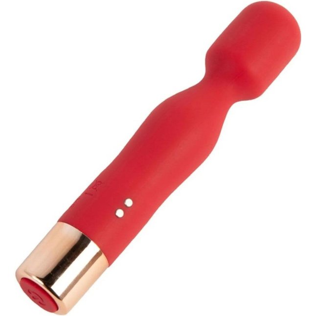 Красный вибратор с 7 режимами вибрации - 14,4 см