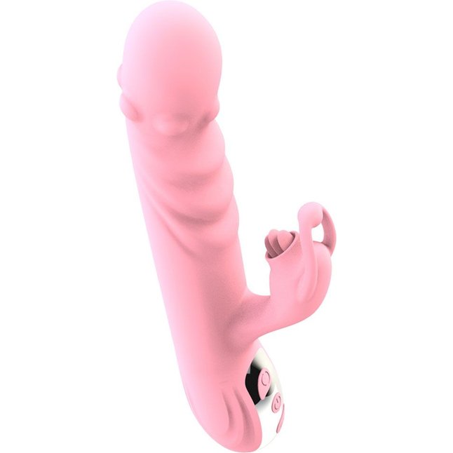 Розовый вибратор-кролик Ava - 21,9 см. Фотография 2.