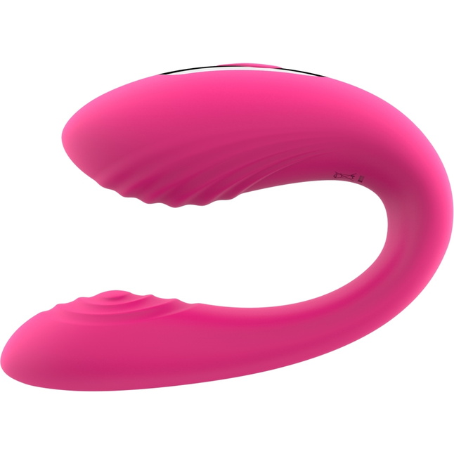 Розовый вибратор для пар с пультом ДУ. Фотография 3.