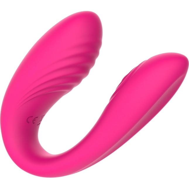 Розовый вибратор для пар с пультом ДУ. Фотография 5.