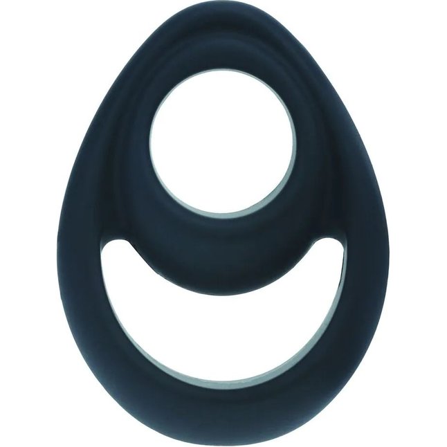 Черное эрекционное кольцо Double Ergo Silicone Cockring - Levelz. Фотография 2.
