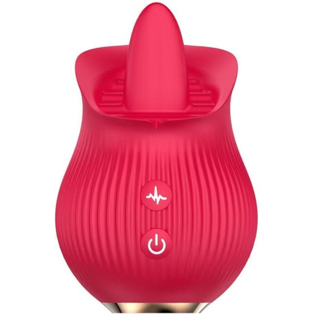 Красный вибратор с язычком Petal Bliss