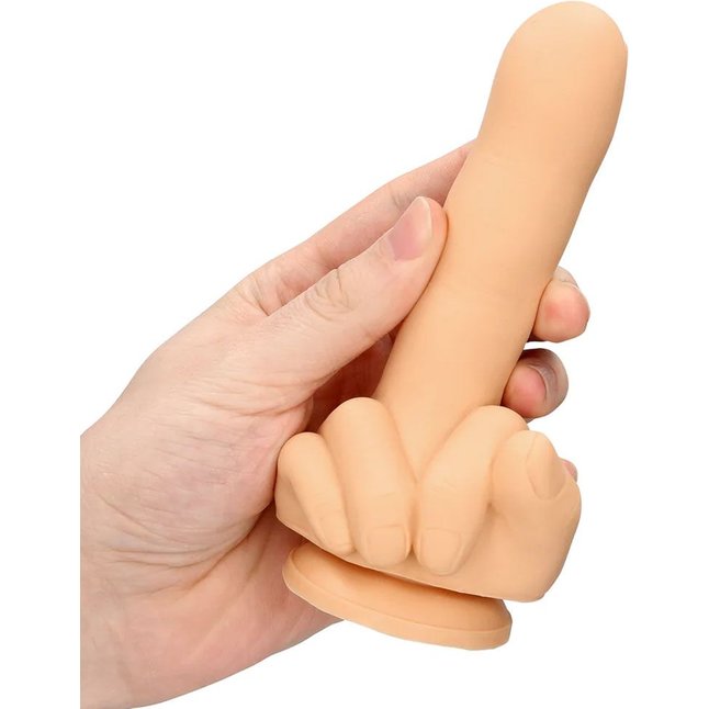 Телесный фаллоимитатор в форме пальца Up Yours - 15,5 см - S-line. Фотография 3.