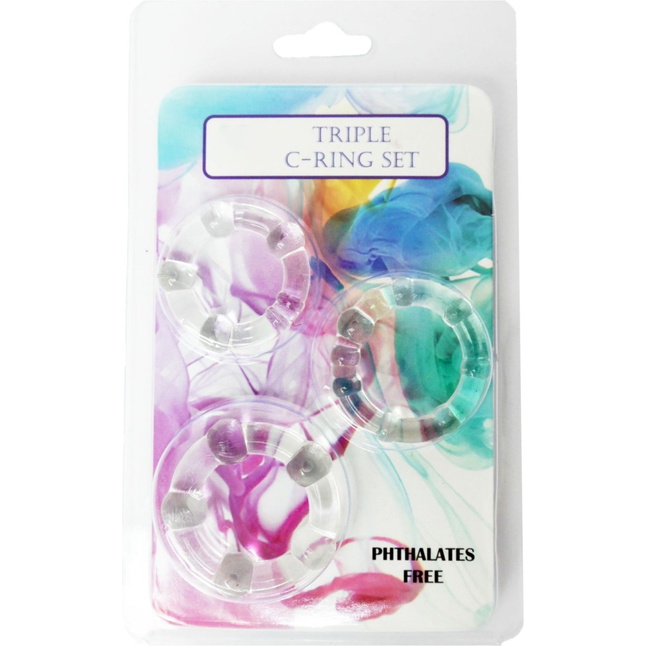 Набор из 3 эрекционных прозрачных колец. Фотография 2.