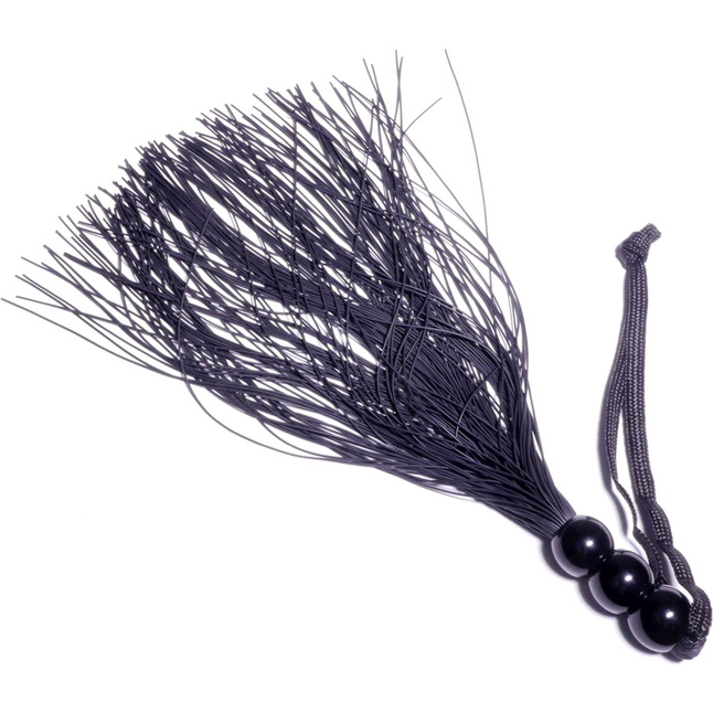 Черная силиконовая плетка - 25,4 см. Фотография 6.