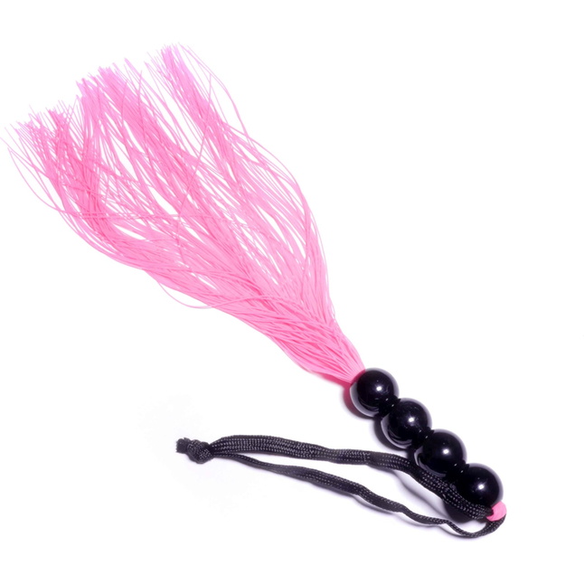 Розовая силиконовая плеть - 35,5 см. Фотография 5.