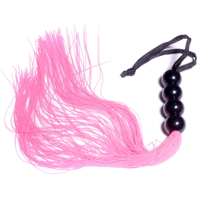 Розовая силиконовая плеть - 35,5 см. Фотография 6.