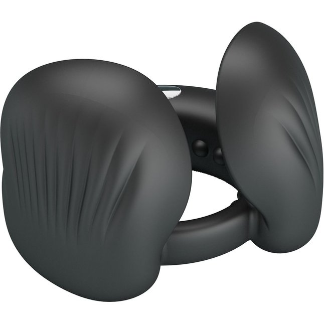 Черное эрекционное виброкольцо Quentin - Pretty Love. Фотография 6.