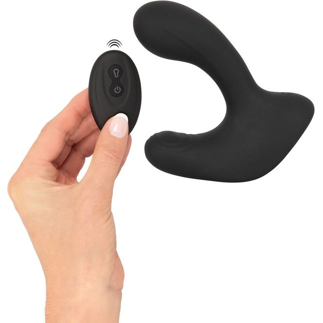 Черная анальная вибропробка с функцией расширения RC Butt Plug with 3 functions - You2Toys. Фотография 5.