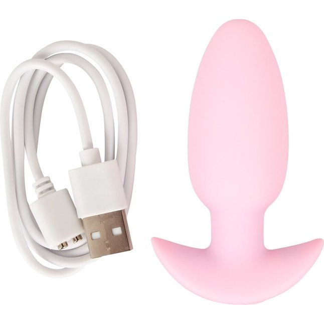 Розовая анальная пробка с вибрацией Cuties Vibrating Mini Butt Plug - 8 см - Cuties. Фотография 8.