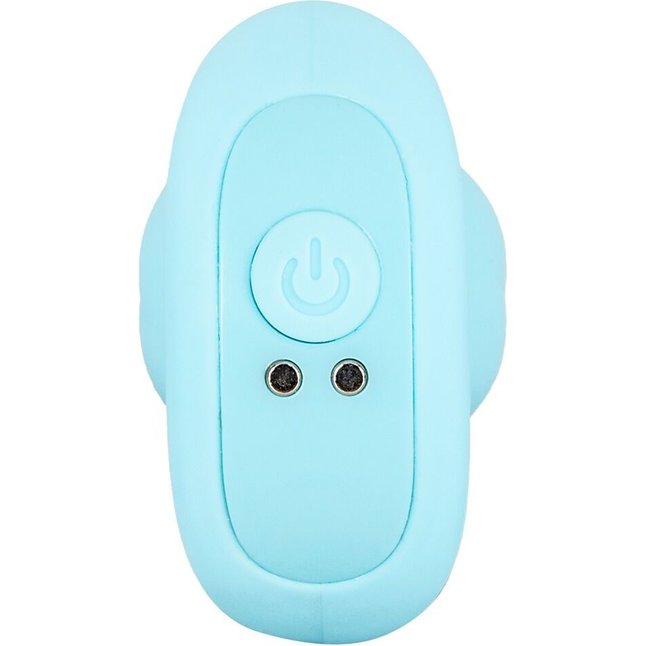 Голубая анальная пробка с вибрацией Cuties Vibrating Mini Butt Plug - 8 см - Cuties. Фотография 6.