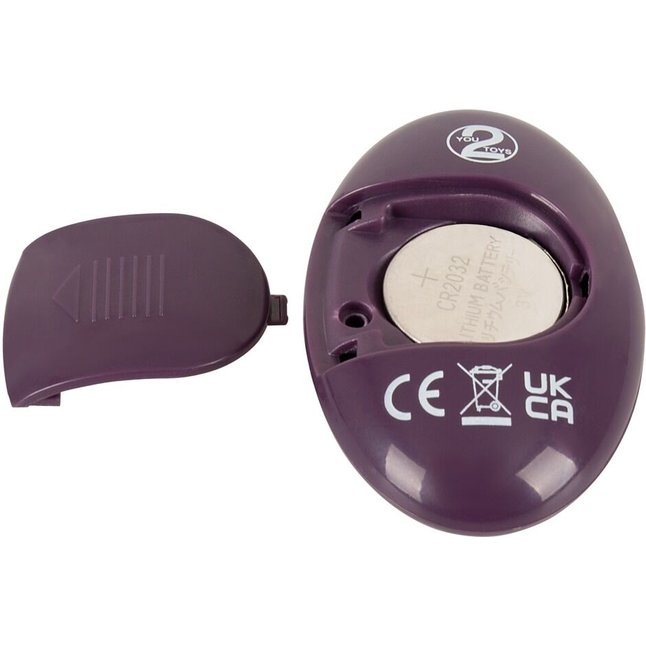 Фиолетовая насадка на член с клиторальным отростком и пультом ДУ RC Couple’s Vibrator 2 - Couples Choice. Фотография 8.