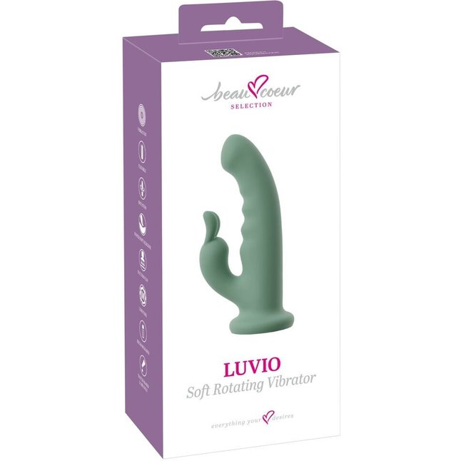 Зеленый вибратор-ротатор Luvio - 19,3 см - Beau coeur. Фотография 2.