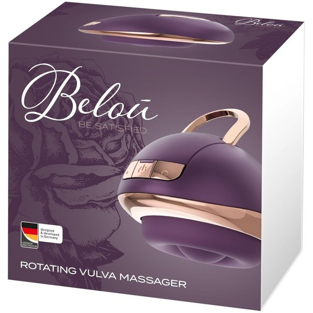 Фиолетовый вращающийся массажёр для вульвы Rotating Vulva Massager - Belou. Фотография 2.