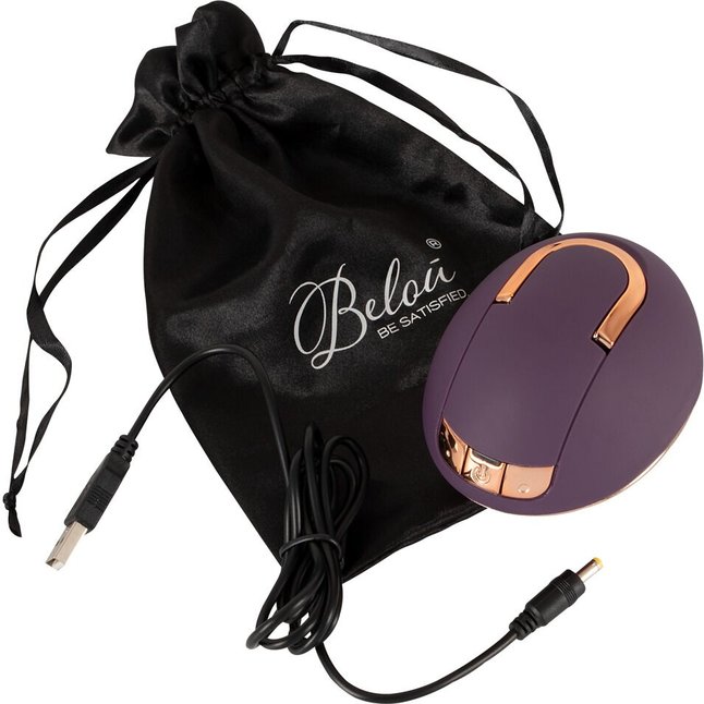 Фиолетовый вращающийся массажёр для вульвы Rotating Vulva Massager - Belou. Фотография 10.