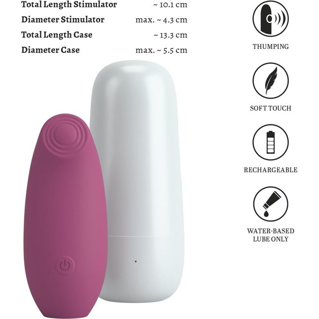 Клиторальный стимулятор OMINO Thumping Stimulator с зарядным кейсом - Beau coeur. Фотография 12.