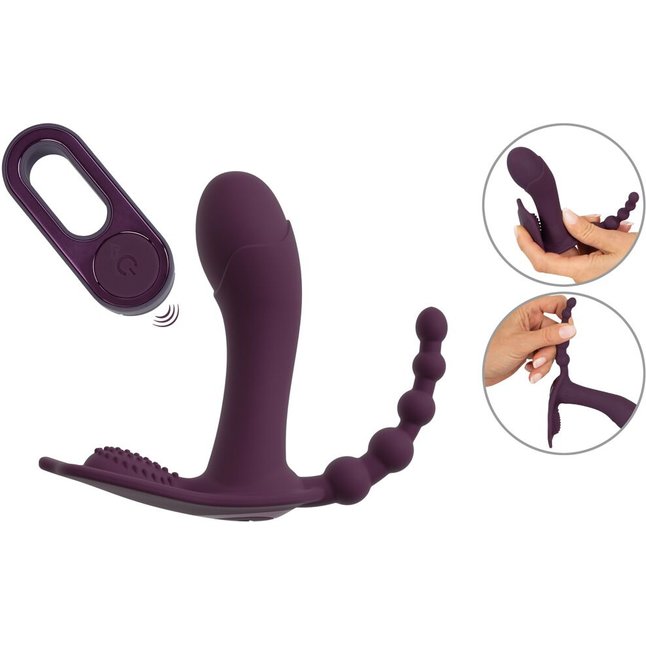 Фиолетовый вибратор для ношения в трусиках ARIVA RC Panty Vibrator - Beau coeur. Фотография 3.