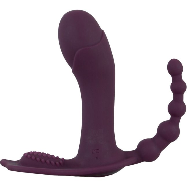 Фиолетовый вибратор для ношения в трусиках ARIVA RC Panty Vibrator - Beau coeur
