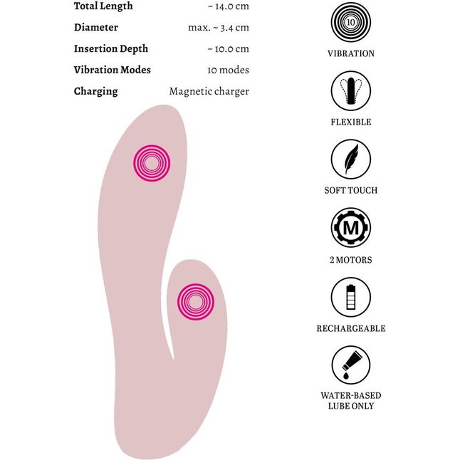 Розовый мини-вибратор CERYA Strong Mini Vibrator - 14 см - Beau coeur. Фотография 10.