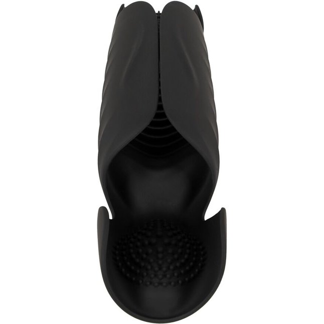 Черный вибромастурбатор с трехточечной стимуляцией Penis Trainer with 3 Point Stimulation - Rebel. Фотография 3.