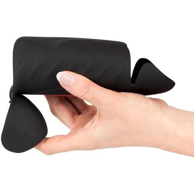 Черный вибромастурбатор с трехточечной стимуляцией Penis Trainer with 3 Point Stimulation - Rebel. Фотография 5.