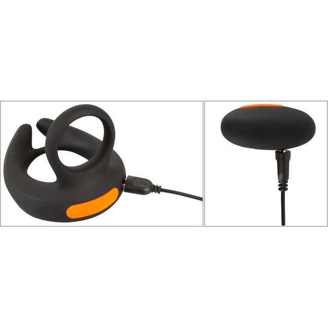 Черный вибростимулятор мошонки RC Scrotum Stimulator with Vibration - Rebel. Фотография 6.