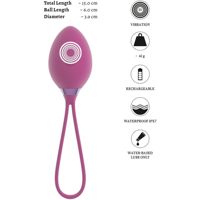 Фиолетовый вагинальный шарик ROVANA RC Love Ball - Beau coeur. Фотография 8.