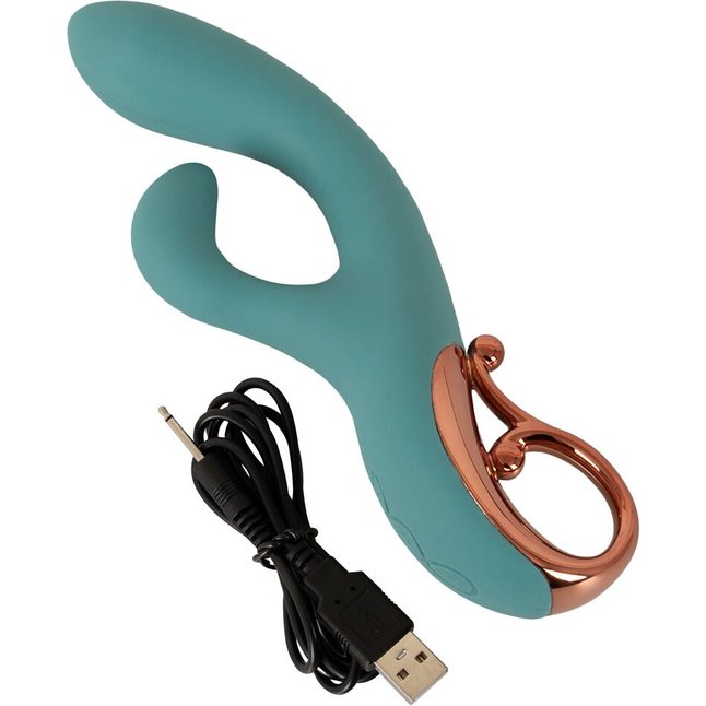 Бирюзовый вибратор-кролик The Magician Rabbit Vibrator - 22,5 см - You2Toys. Фотография 8.
