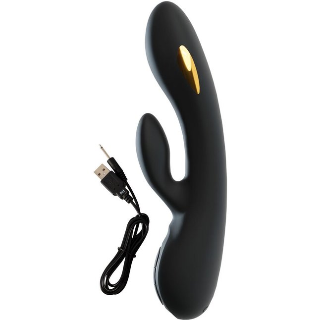 Черный вибратор-кролик с электростимуляцией E-Stim Rabbit Vibrator - 20,5 см - XOUXOU. Фотография 7.
