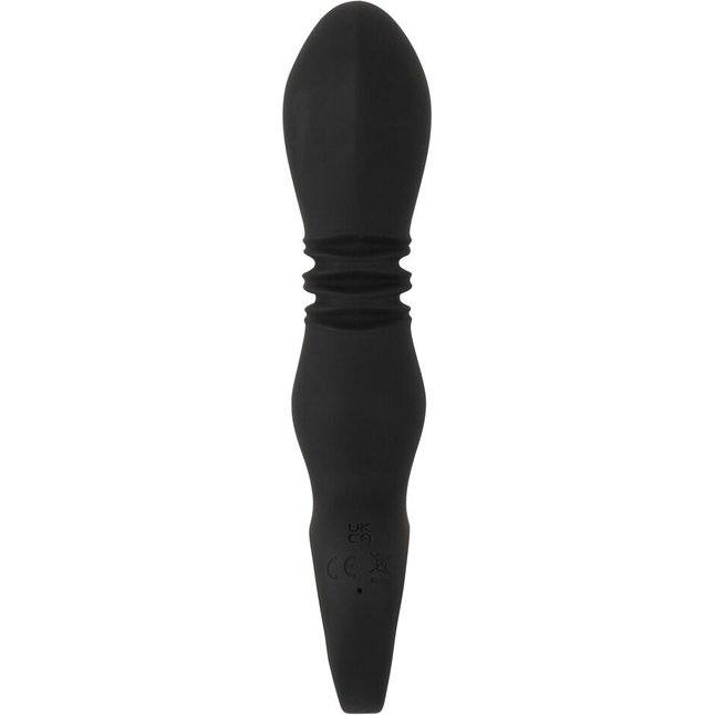 Черный вибратор с мощной поступательной стимуляцией Strong Thrusting Vibrator - Eternal. Фотография 4.