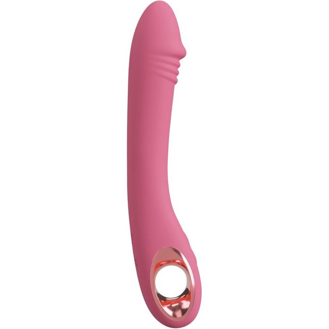 Розовый тонкий вибратор для точки G Slim G-Spot Rose - 21,4 см - You2Toys. Фотография 3.