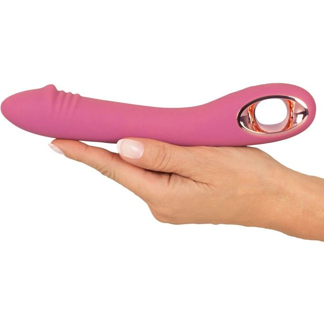 Розовый тонкий вибратор для точки G Slim G-Spot Rose - 21,4 см - You2Toys. Фотография 7.