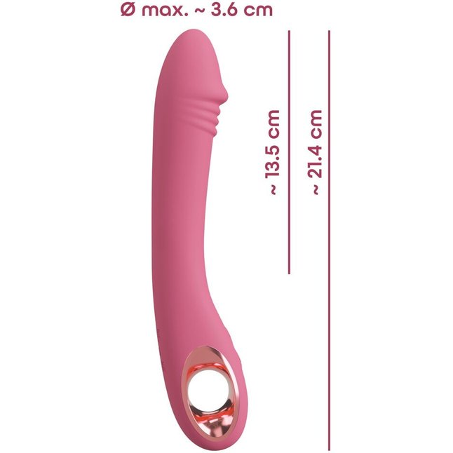 Розовый тонкий вибратор для точки G Slim G-Spot Rose - 21,4 см - You2Toys. Фотография 9.