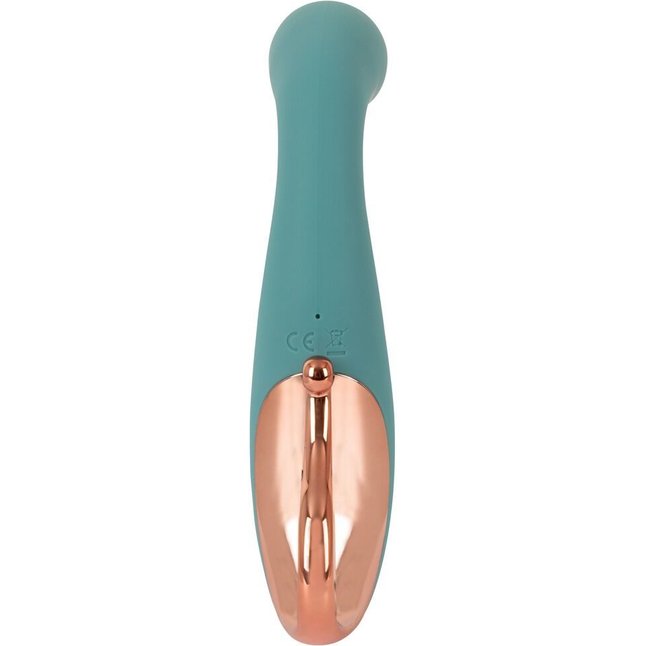Бирюзовый вибратор для точки G The Magician G-Spot Vibrator - 19 см - You2Toys. Фотография 5.